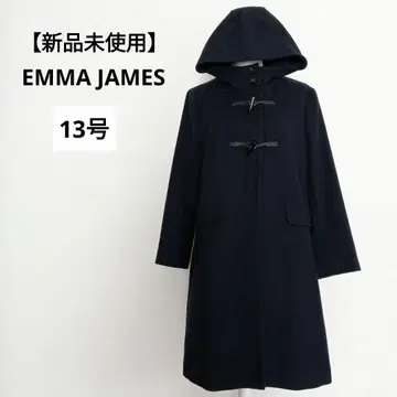 [ 미사용 새상품 ] EMMAJAMES 더플 코트 롱 네이비 13호