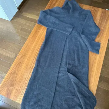 데프레 울 혼방 터틀넥 롱 니트 원피스 36