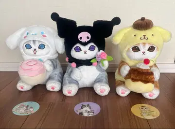 완판템 [ mofusand 산리오 ] 캐릭터즈 봉제 인형 S 3종 세트