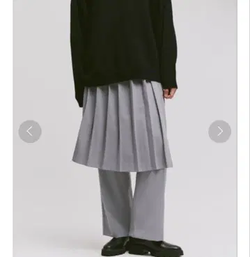 FEKETE WRAPPING PLEATS SKIRT 그레이