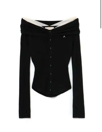 andmary Shannon tulle knit tops black