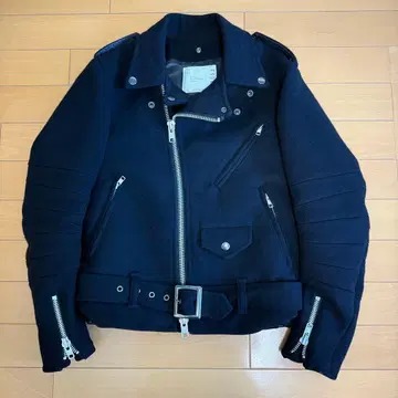 sacai 라이더 자켓 블랙 울 캐시미어 혼방