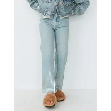 Ungrid 언그리드 호일 프린트 슬릿 데님 25 하이웨스트