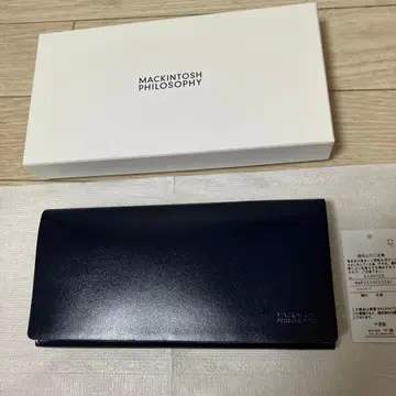 매킨토시 필로소피 소가죽 네이비 컬러 장지갑 정가 16500엔