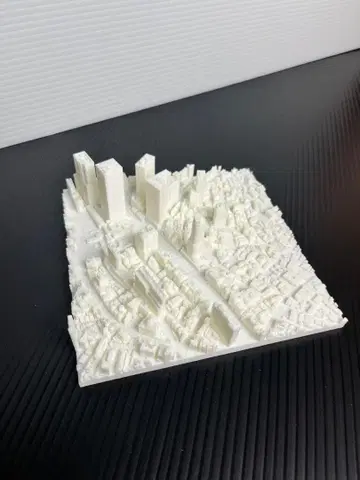 시부야 입체 모형 화이트 약 15cm