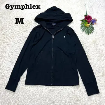 짐플렉스 남성용 집업 후드티 후드 원포인트 로고 자수 M