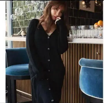 [ 새상품급 ] herlipto 블랙 롱 가디건 하립투 코지하루 착용