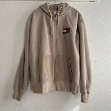 타미진스 베이지 집업 후드티