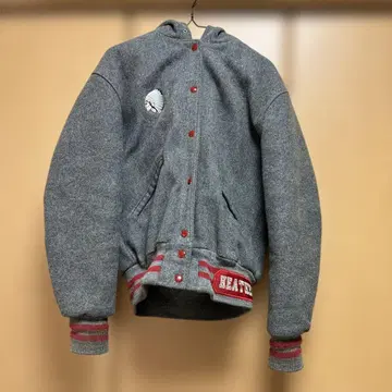 DeLONG 바시티 자켓 그레이/레드 WARRIORS