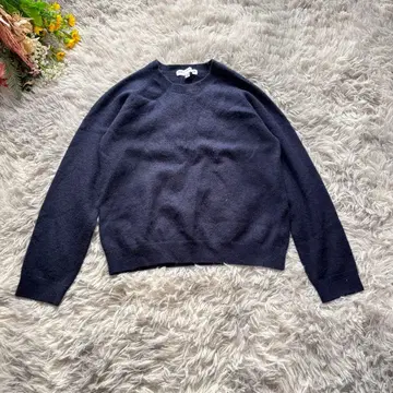 유니클로 캐시미어 100% 니트 스웨터 [ L ] 네이비 크루넥