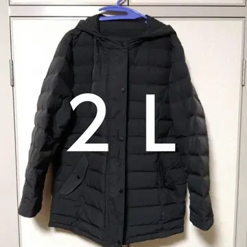 크로커다일 CROCODILE 블랙 다운 자켓 2L 후드 부착