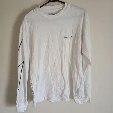 아네스베 티셔츠 화이트 긴팔