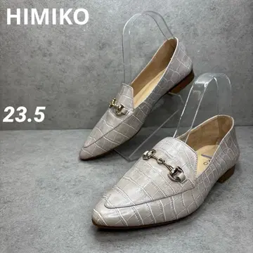 전시품 미사용! HIMIKO 히미코 악어 엠보싱 비트 디자인 로퍼