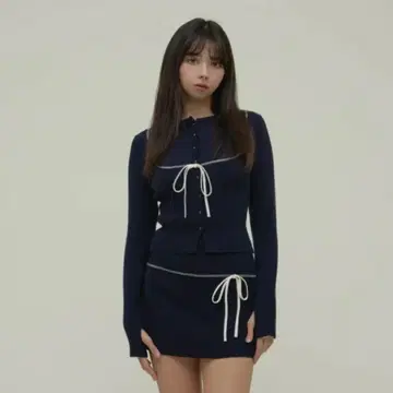 andmary Lilia 스티치 세트업 네이비