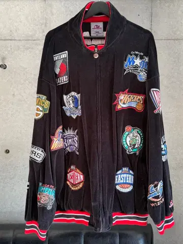 vintage/NBA/오버 사이즈 벨로아 패치 블루종