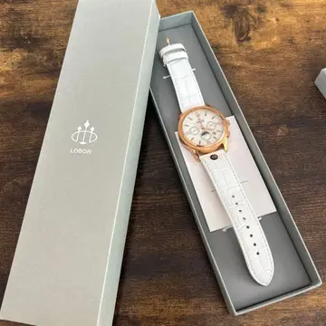 LOBOR 자동 와인딩 손목시계 화이트