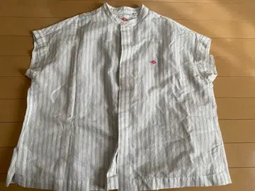 단톤 프렌치 슬리브 셔츠 린넨 블렌드 밴드 카라 24SS