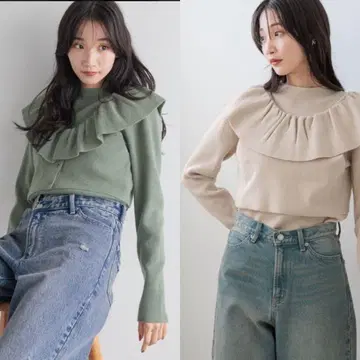 LOWRYSFARM 멀티WAY 프릴 2P 니트