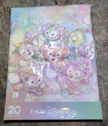 디즈니 리조트 더피 프렌즈 컬러풀 해피니스 T셔츠 L 사이즈