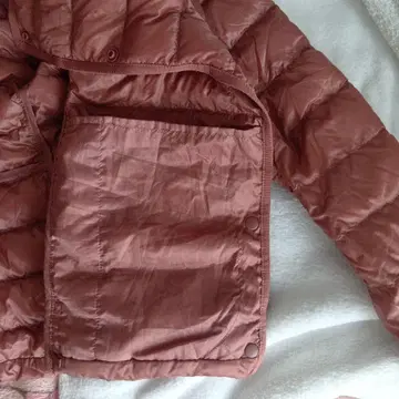 핑크 퀼팅 다운 자켓