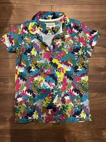 Jack Bunny 꽃무늬 피케 셔츠 여성용 셔츠 골프웨어