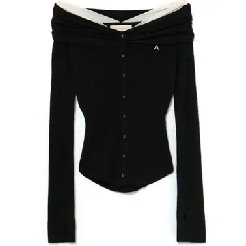 andmary Shannon tulle knit tops black