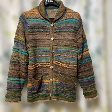 따뜻한 털 헤어 니트 가디건