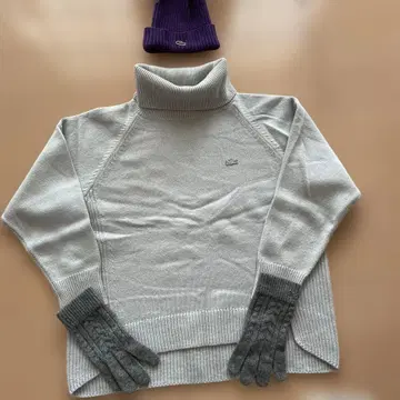 Lacoste 그레이 터틀넥 스웨터