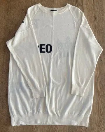 로데오 크라운 와이드 보울 니트 원피스 화이트 FREE 오버 사이즈