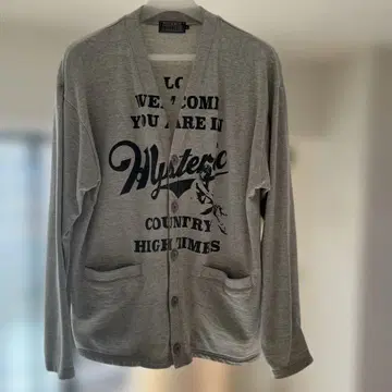 HYSTERIC GLAMOUR 그레이 맨투맨 가디건 L 사이즈