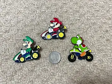 마리오 카트 핀 배지 3종 세트 마리오 루이지 요시