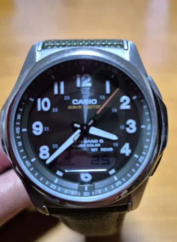 남성용 손목시계 CASIO 5161 J A 솔라 전파 시계