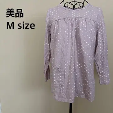 [ 새상품급 ] 도트 긴팔 상의/롱T/핑크/물방울 패턴/도트 무늬