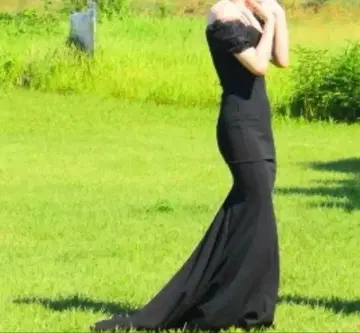 촬영용 드레스 2차 드레스 블랙 드레스 컬러 드레스 머메이드 드레스