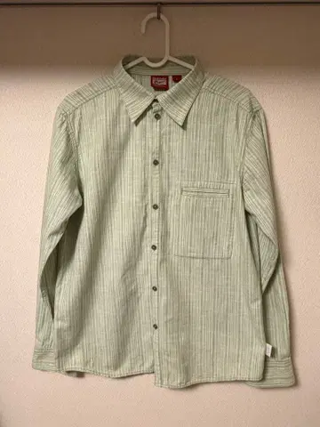 오니츠카타이거 캐주얼 셔츠 그린 스트라이프