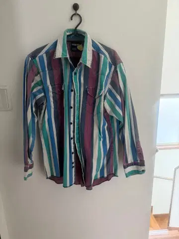 레어 Us Wrangler 16 x 34 셔츠 멀티 컬러 L 상당
