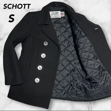 [ 새상품급 ] SCHOTT 샷 피 코트 블랙 S 사이즈 이카리 버튼