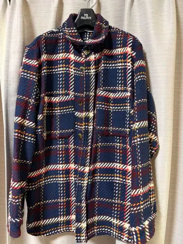 ZABA 체크 무늬 자켓 XL 네이비