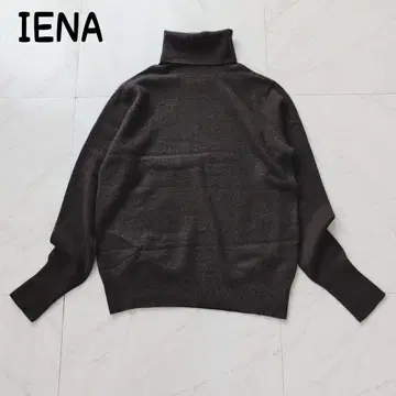 IENA 캐시미어 100% 터틀넥 니트 스웨터 다크 브라운