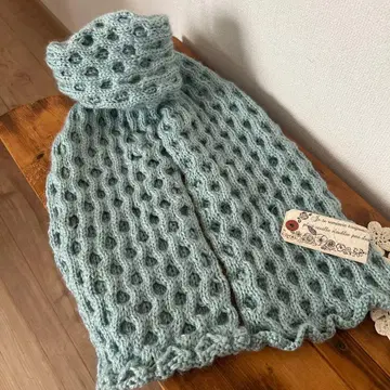 손뜨개질 허니콤 아란 무늬 머플러