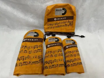 샘플 SHERIFF 셰리프 골프 뮤직 헤드커버 4개 ST 주황색