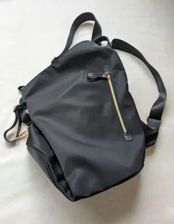 [ OTONA ] 깔끔한 나일론 백팩 블랙