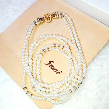 새상품급 grosse 그로세 부르 드 네쥬 목걸이 펄 골드