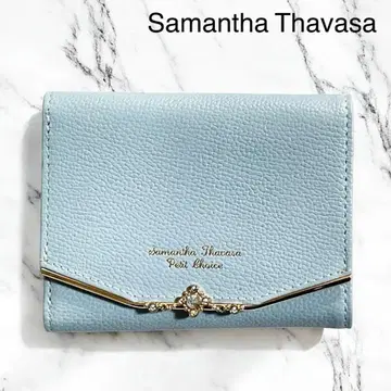 미사용품 사만다 타바사 큐빅 비쥬 접이식 지갑