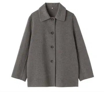 무인양품 울 혼방 더블 페이스 숏코트 다크 모카 브라운 XL