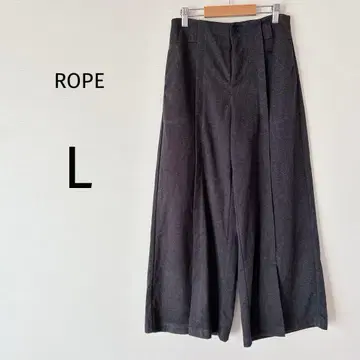 ROPE 가우초 팬츠 턱 슬릿 센터라인 다크 그레이 L