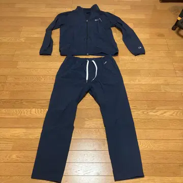 Champion 저리 상하의 세트 네이비 위 L 사이즈 아래 XL 사이즈