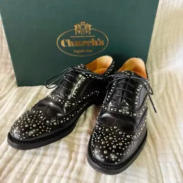 Church's 블랙 스터드 옥스퍼드 사이즈 23