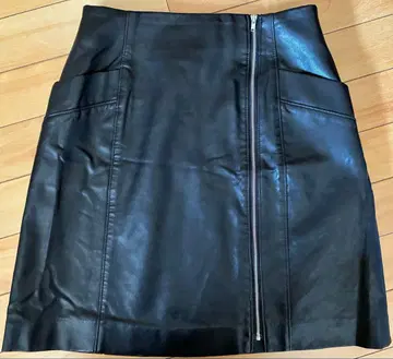 SNIDEL 스나이델 블랙 가죽 스커트 사이즈 1