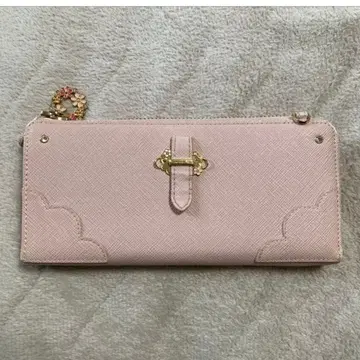 사만사 베가 플라워 참 포함 핑크 장지갑 옅은 핑크